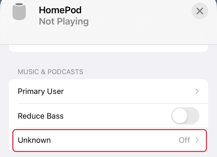 Unknown Music and Podcasts crashing HomePod