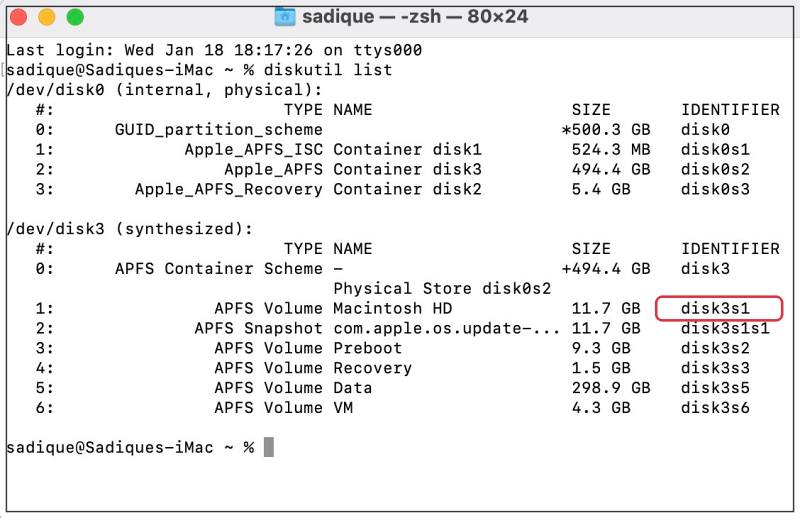 Mac Diskmanagement.disenter error