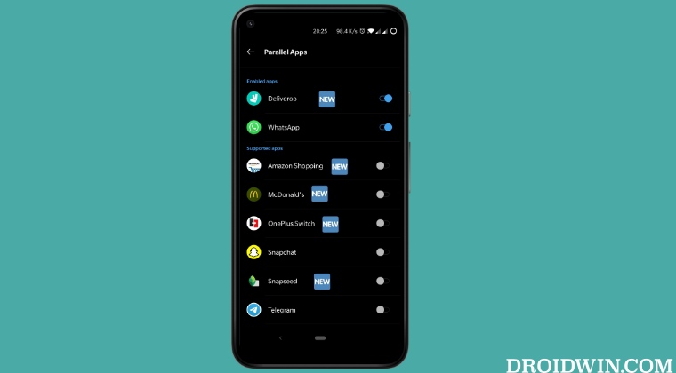 Add any App to OnePlus Parallel Apps