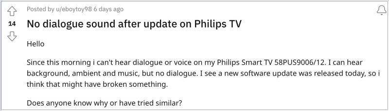 Philips Smart TV Sound not working