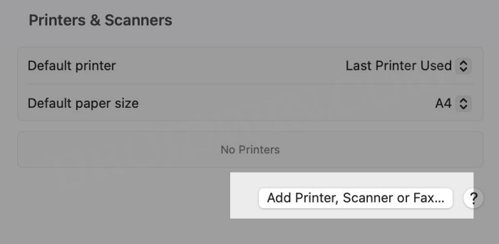 The software for the printer was installed incorrectly on Mac