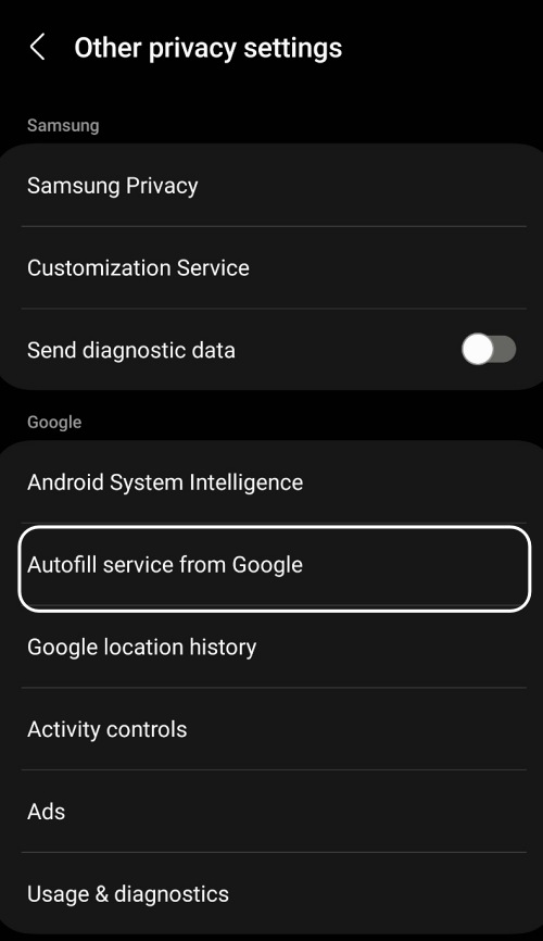 Use Google AutoFill on Samsung Galaxy S23 Ultra
