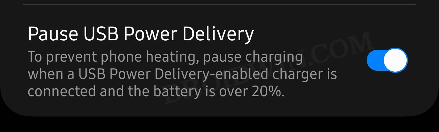 pause usb power delivery