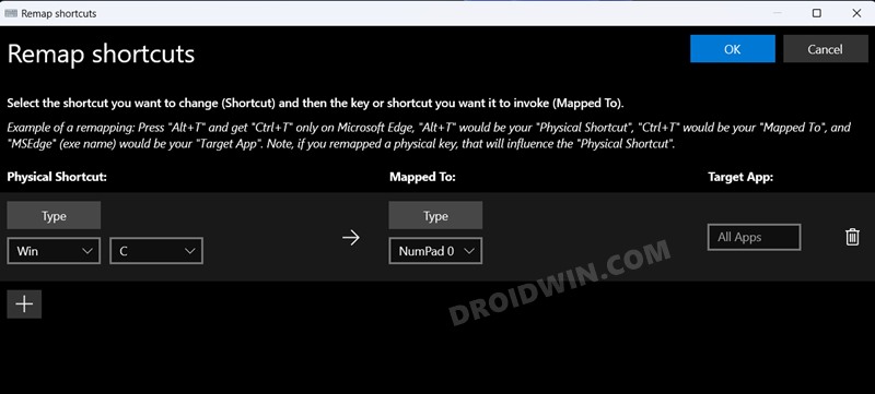Disable Windows C shortcut Microsoft Teams