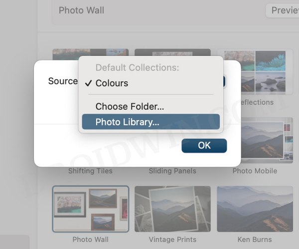 Screensaver Photo Library macOS 13.3