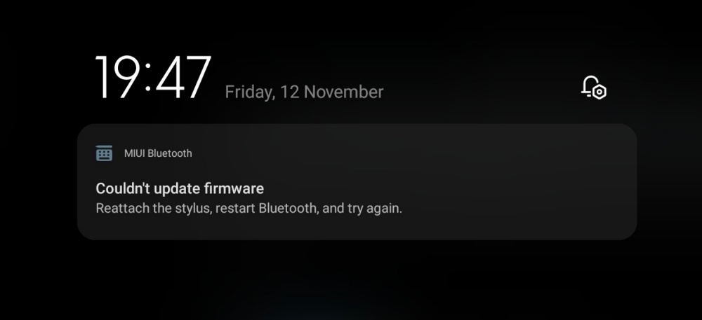 Xiaomi Smart Pen Firmware Update Error