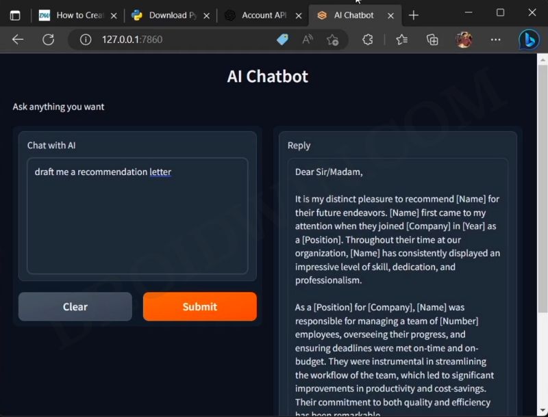 Create AI Chatbot with ChatGPT