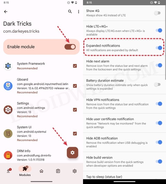 Expanded Notifications on Android
