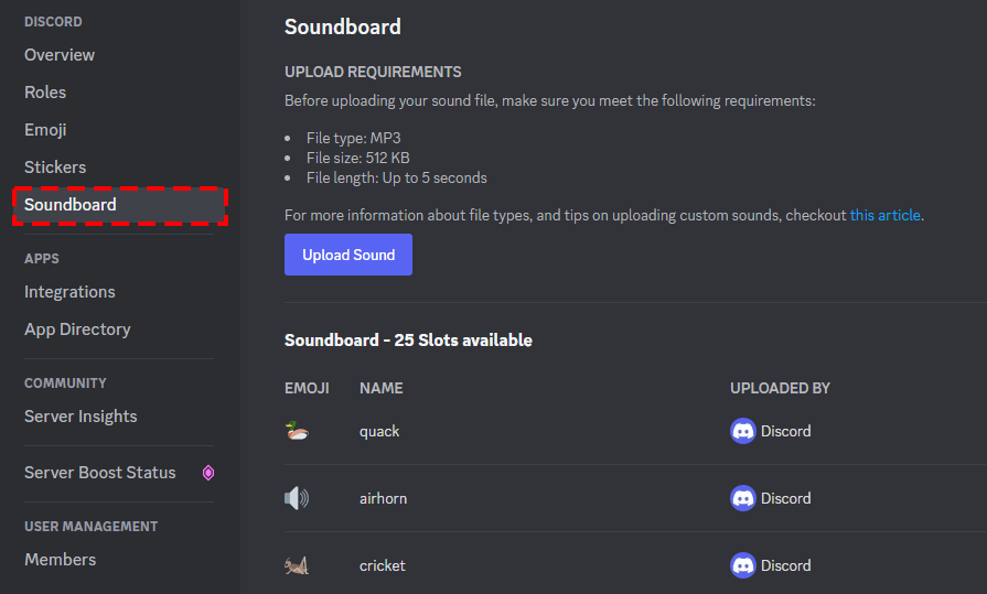 Enable Soundboard in Discord