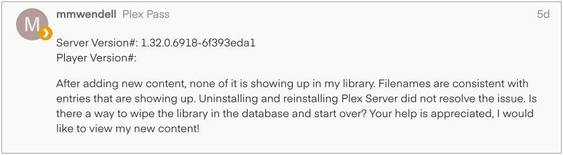 Plex Library not updating
