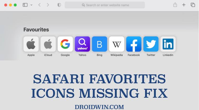 Safari Favorite Icons missing