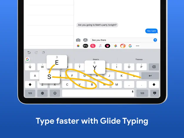 Swipe Typing on iPad Keyboard