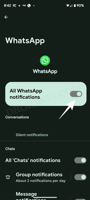WhatsApp call not ringing when screen is off