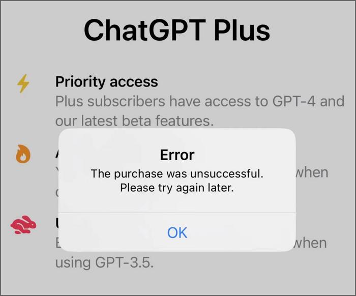 Невозможно купить ChatGPT Plus через Apple Pay