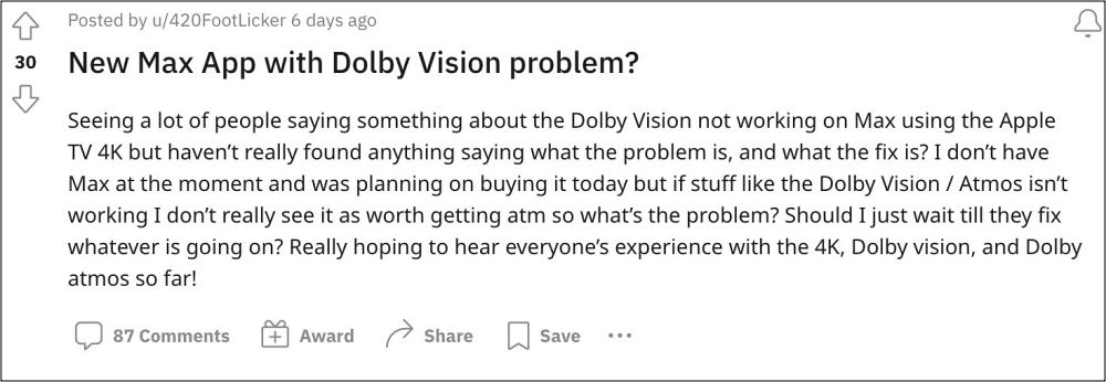 HBO Max Dolby Vision и 4K HDR не работают на Apple TV