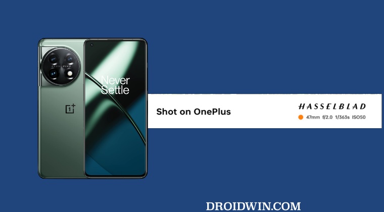 Add Shot on OnePlus Hasselblad Watermark