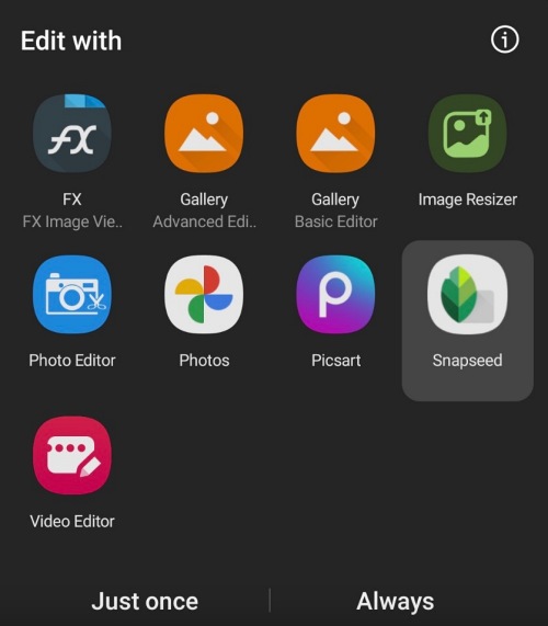 Samsung Photo Editor Missing in Edit With