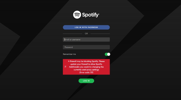 Spotify This app is restricted to premium users only