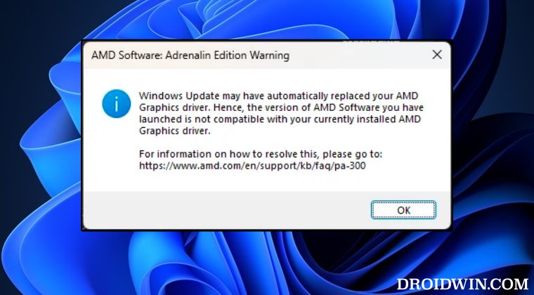 Windows Update replaced AMD Adrenalin GPU Drivers