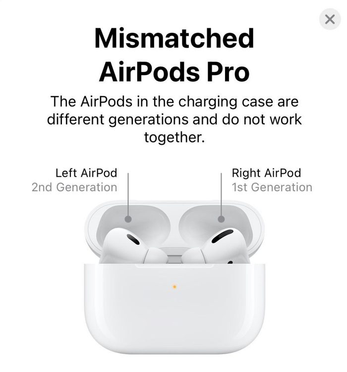 airpods mismatch find my app