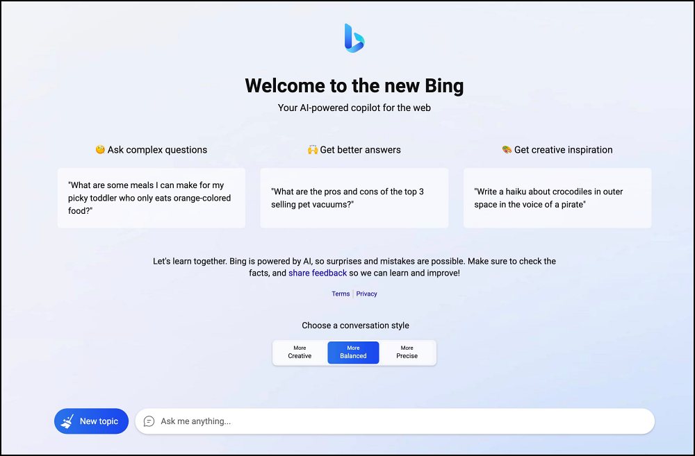 use bing chat in chrome