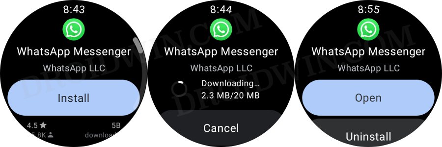 Install WhatsApp on Galaxy Watch 5