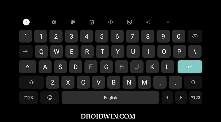 Old Gboard Layout on Tablet