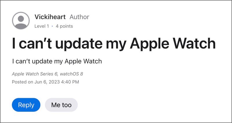 Cannot Update to watchOS 10