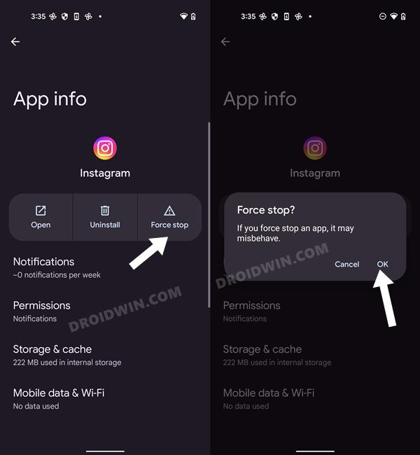 Instagram switching from Dark Mode to Light Mode