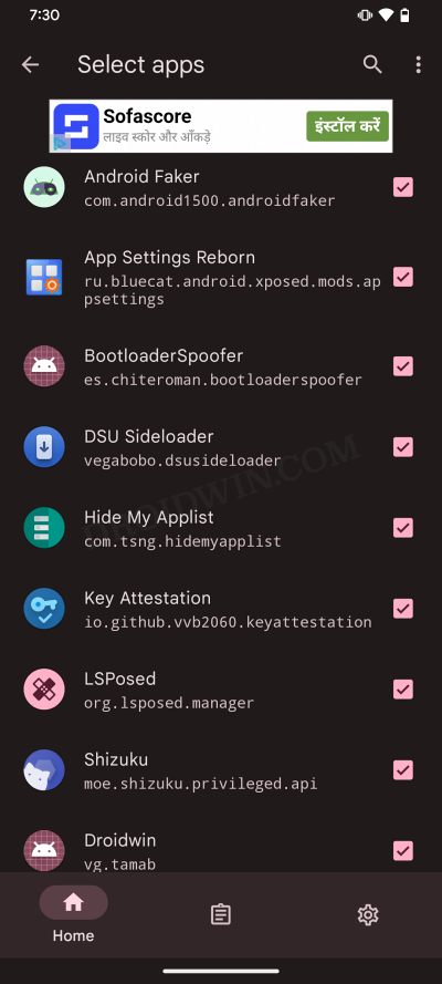 Hide Apps from other apps