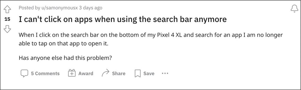 Cannot Open Apps from Google Search Bar