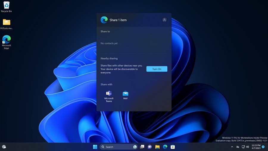 Включить новое меню общего доступа в Windows 11