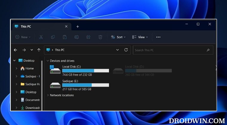 Hide Drives in File Explorer on Windows 11