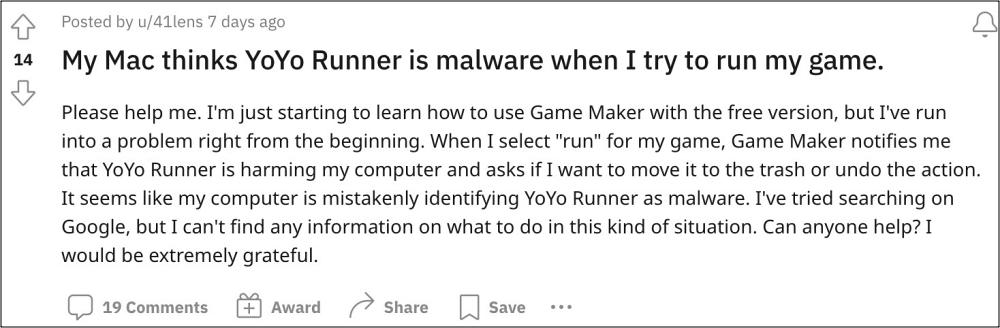 YoYo Games GameMaker malware