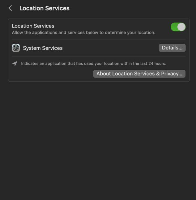 Location Services not working on macOS 13.5