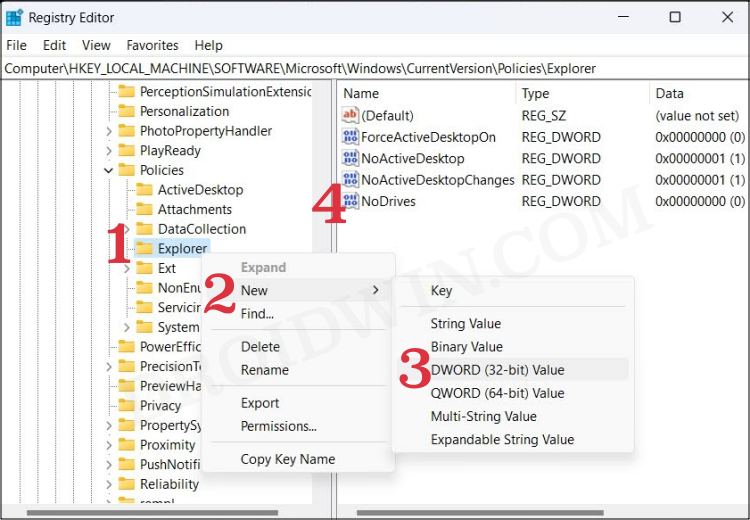 Hide Drives in File Explorer on Windows 11