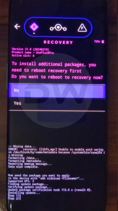 prompt lineageos 21 android 14 oneplus 11