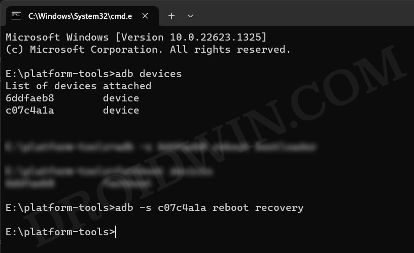 ADB Commands when multiple devices are connected