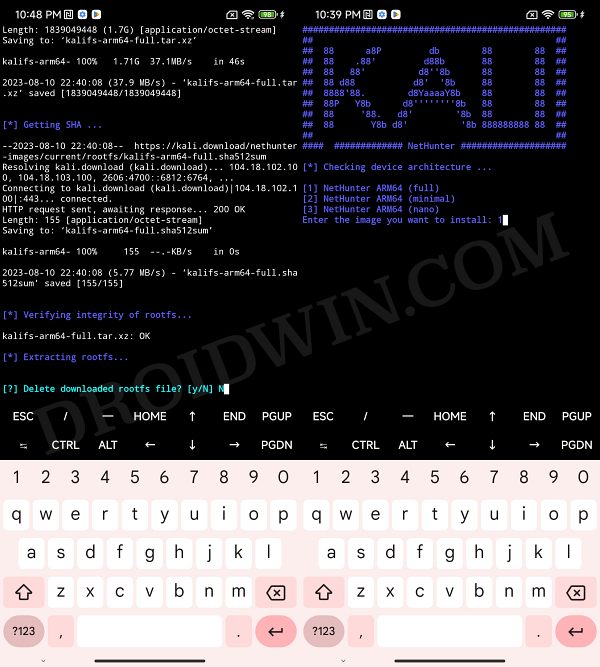 install kali linux android