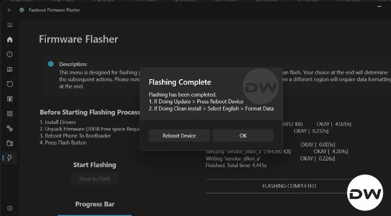 Flash OnePlus Firmware via Fastboot Firmware Flasher Tool