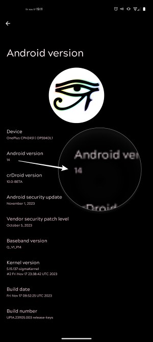 crdroid android 14 oneplus 11