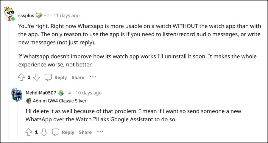 WhatsApp notifications not working on Galaxy Watch