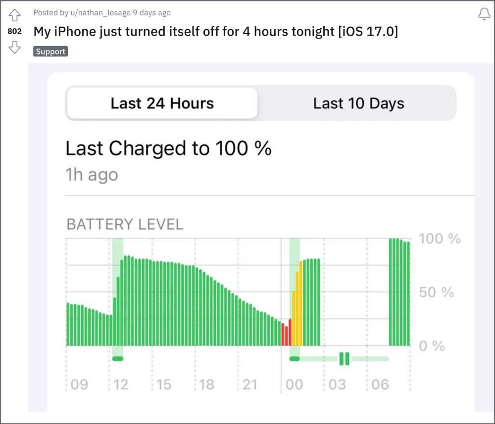 iphone restart overnight iOS 17