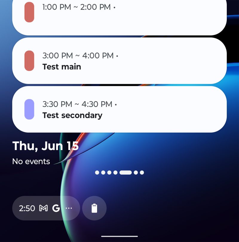 Внешний дисплей событий календаря Motorola Razr+ на 2023 год