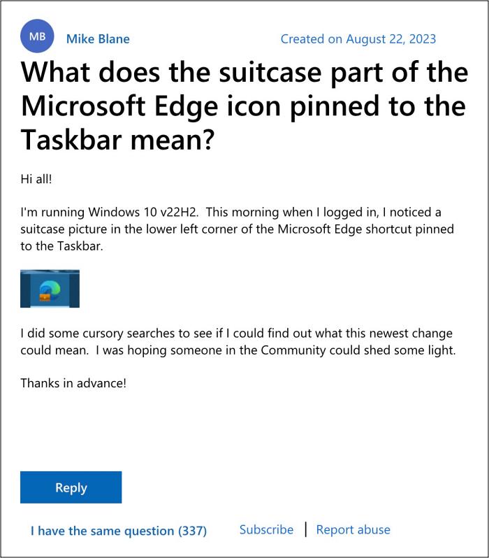 Remove Briefcase Icon in Microsoft Edge for Business