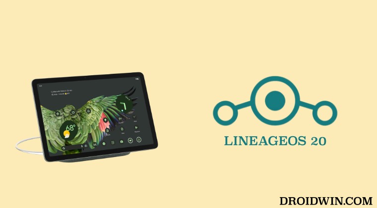 lineageos 20 pixel tablet