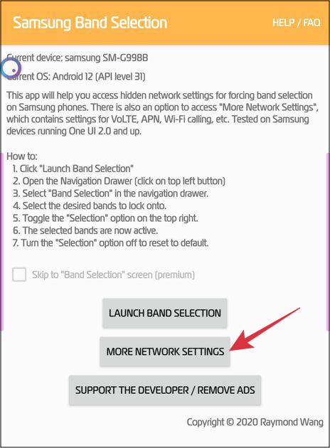 separate quick setting dual SIMs Samsung