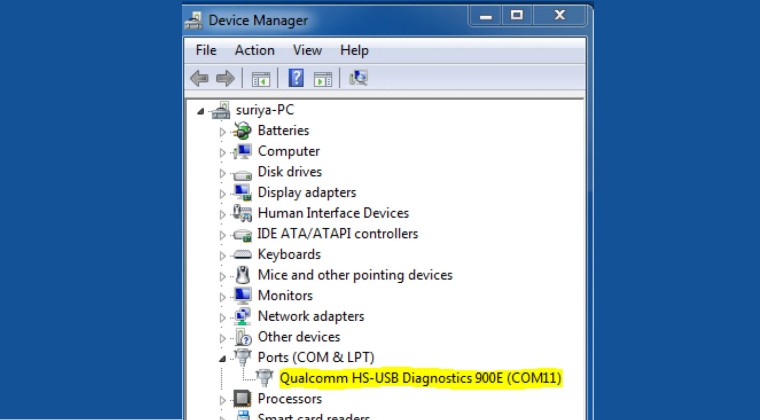 Qualcomm HS USB Diagnostic 900e