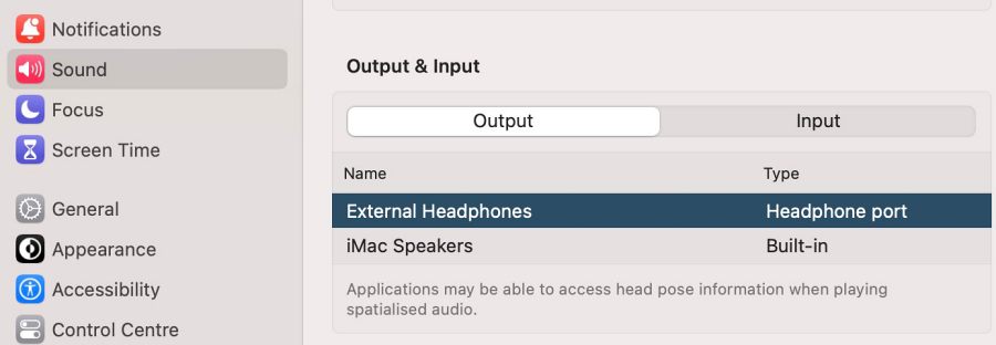 Headphone Jack not working in Mac