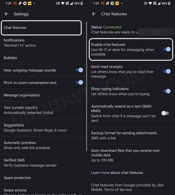 Android Not Receiving Message from iPhone